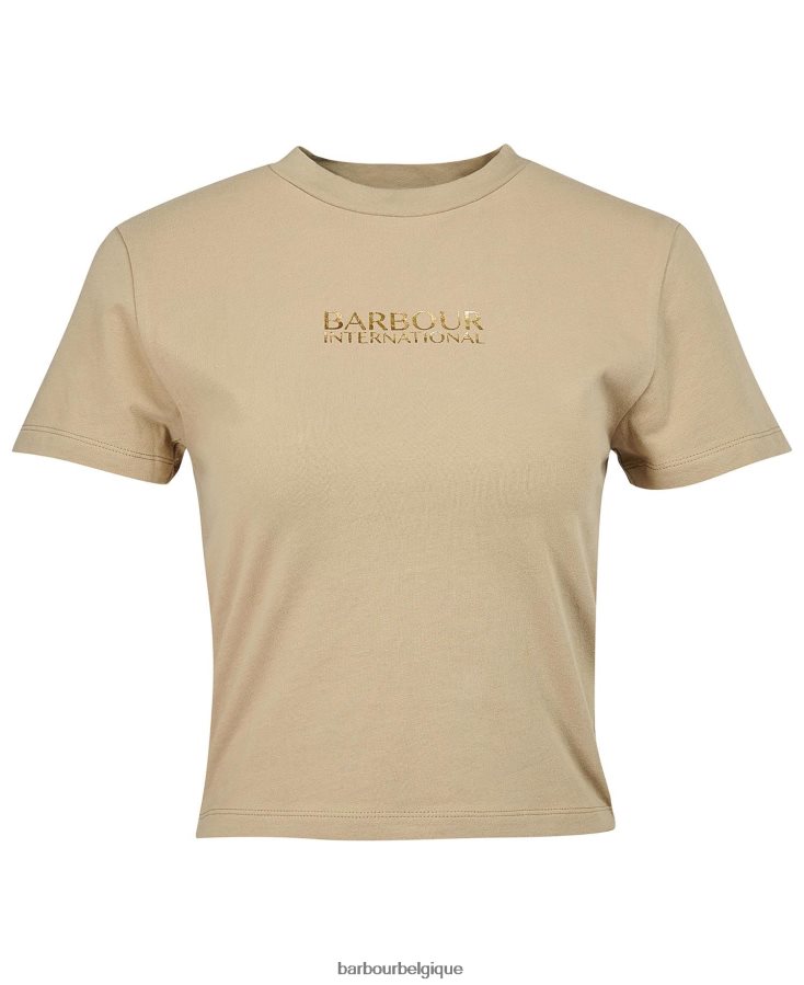 vêtements Barbour t-shirt court règne noir classique femmes T2L6ZP1691