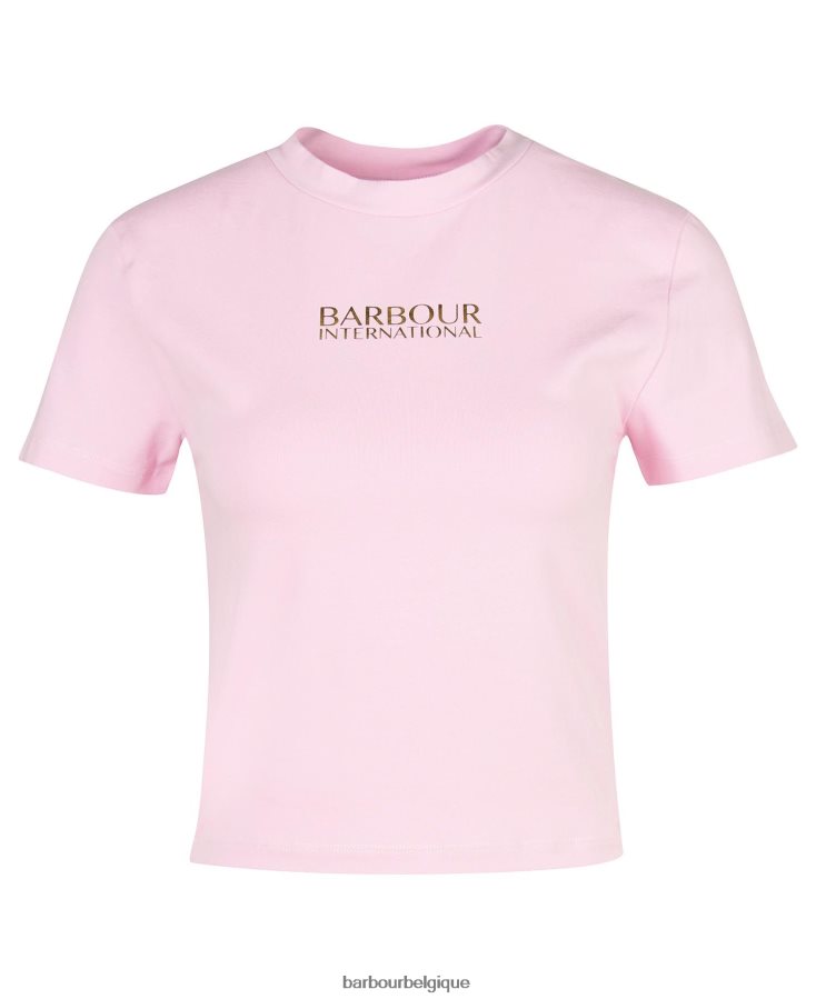 vêtements Barbour t-shirt court règne noir classique femmes T2L6ZP1718