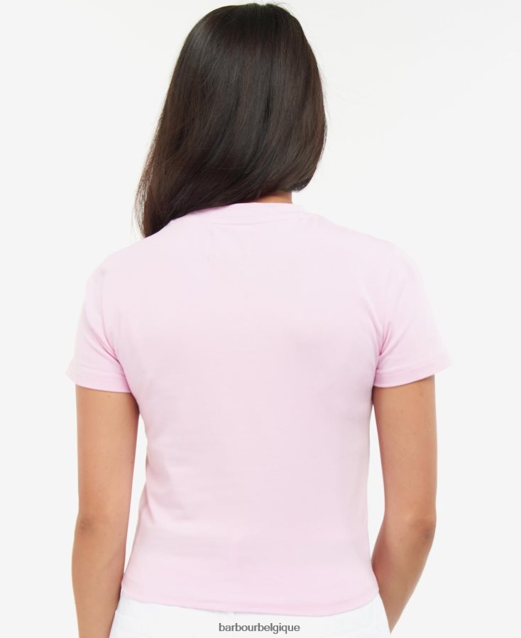 vêtements Barbour t-shirt court règne noir classique femmes T2L6ZP1718