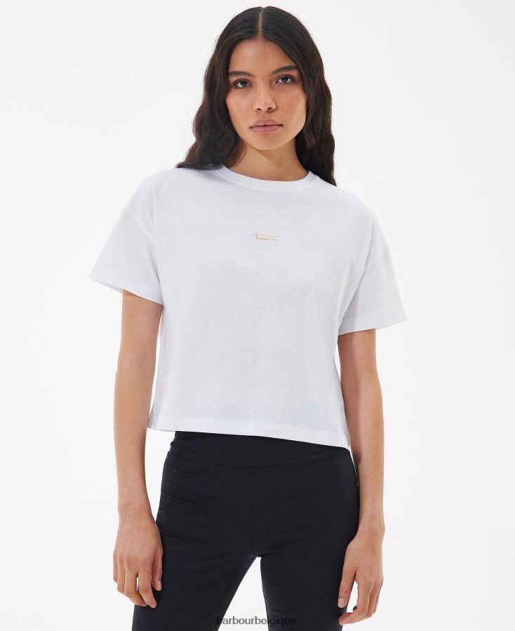 vêtements Barbour t-shirt halton rose tendre femmes T2L6ZP1713