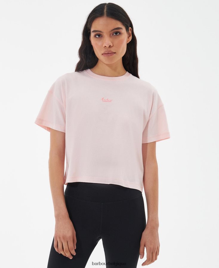 vêtements Barbour t-shirt halton rose tendre femmes T2L6ZP1721