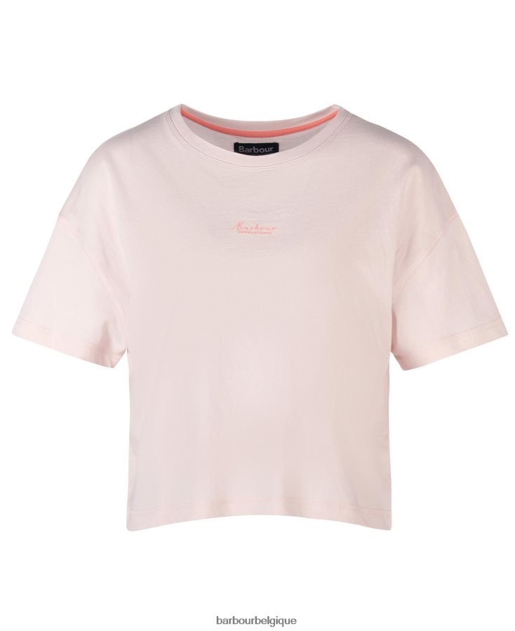 vêtements Barbour t-shirt halton rose tendre femmes T2L6ZP1721