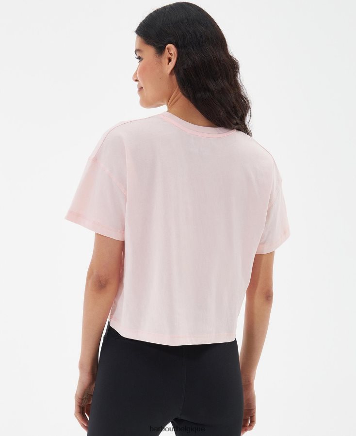 vêtements Barbour t-shirt halton rose tendre femmes T2L6ZP1721