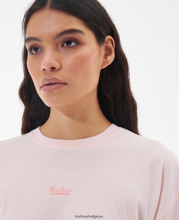 vêtements Barbour t-shirt halton rose tendre femmes T2L6ZP1721