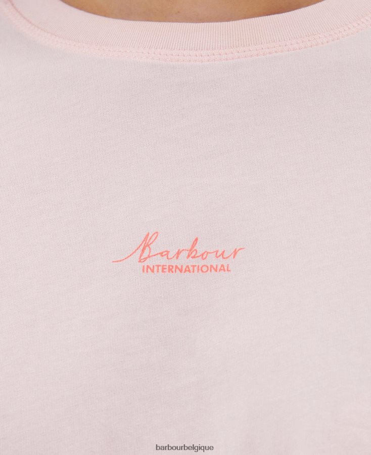 vêtements Barbour t-shirt halton rose tendre femmes T2L6ZP1721