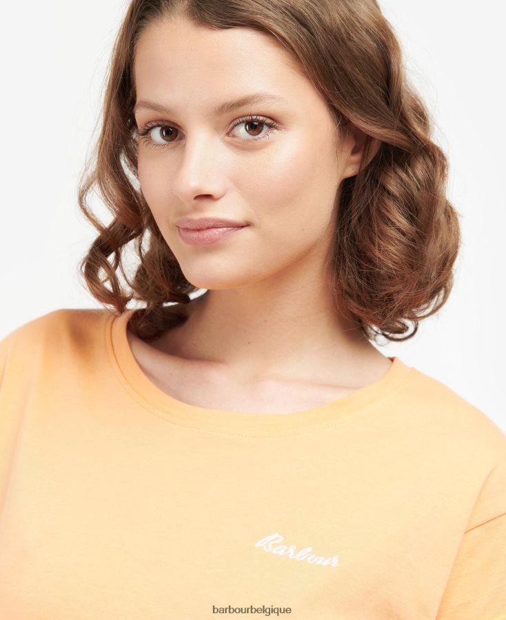 vêtements Barbour t-shirt kenmore papaye femmes T2L6ZP1752