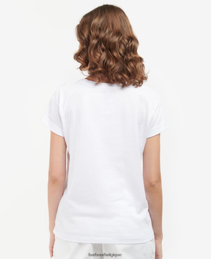 vêtements Barbour t-shirt kenmore papaye femmes T2L6ZP1753