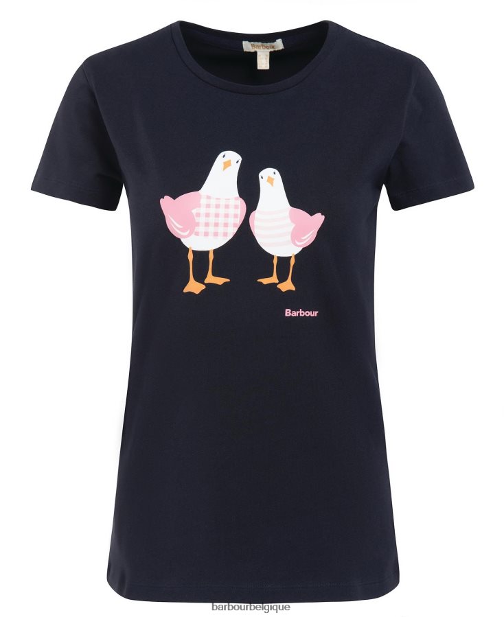 vêtements Barbour t-shirt melrose blanc classique femmes T2L6ZP1657