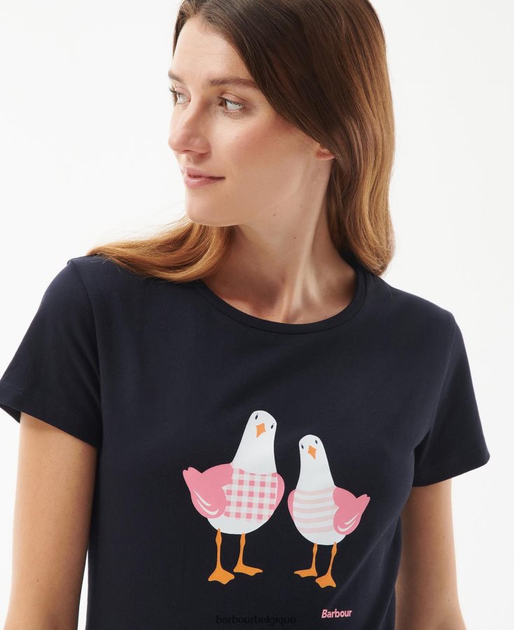 vêtements Barbour t-shirt melrose blanc classique femmes T2L6ZP1657