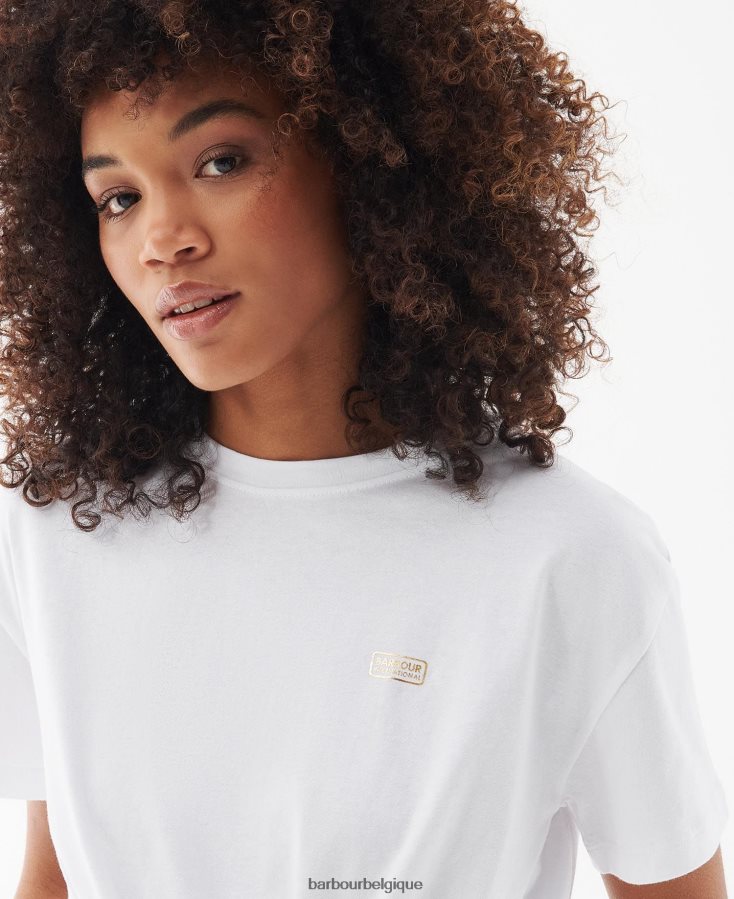 vêtements Barbour t-shirt âmes été noir femmes T2L6ZP1651