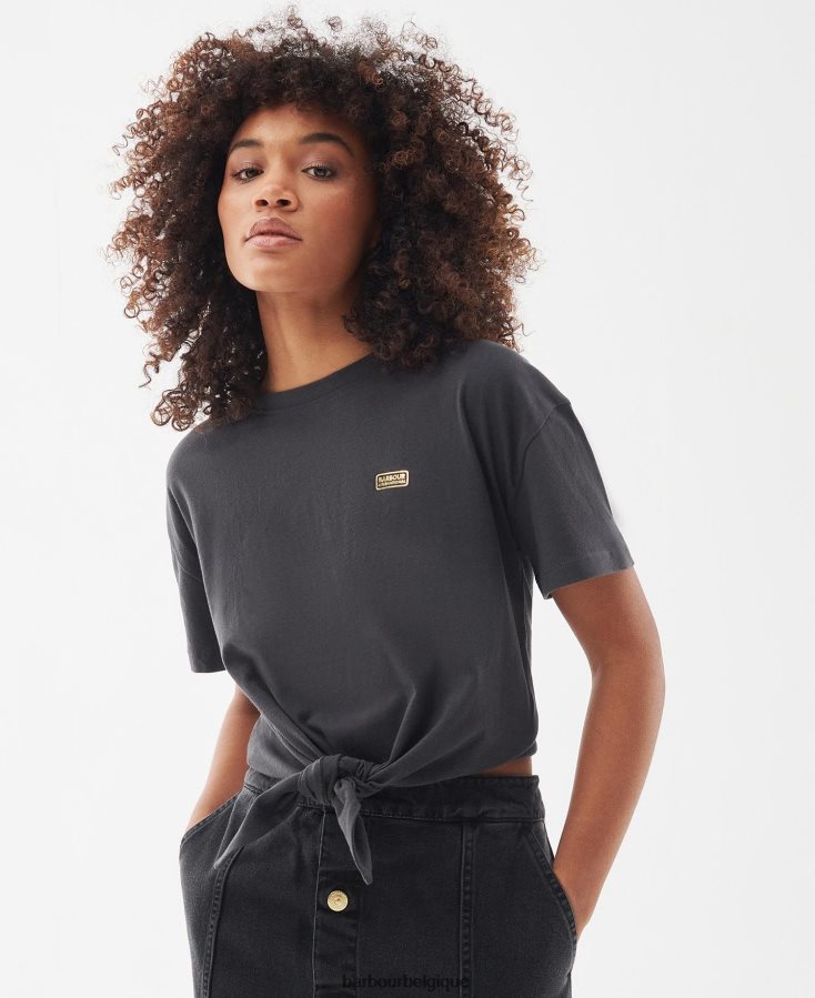 vêtements Barbour t-shirt âmes été noir femmes T2L6ZP1662