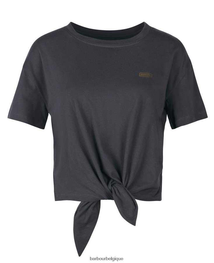 vêtements Barbour t-shirt âmes été noir femmes T2L6ZP1662