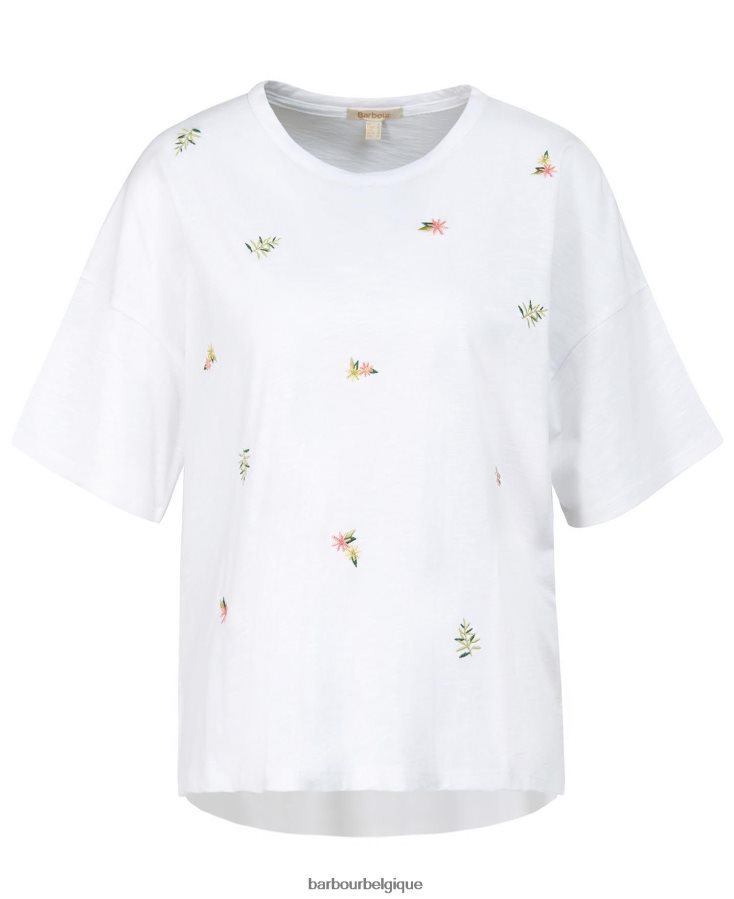 vêtements Barbour t-shirt nahla blanc classique femmes T2L6ZP1754