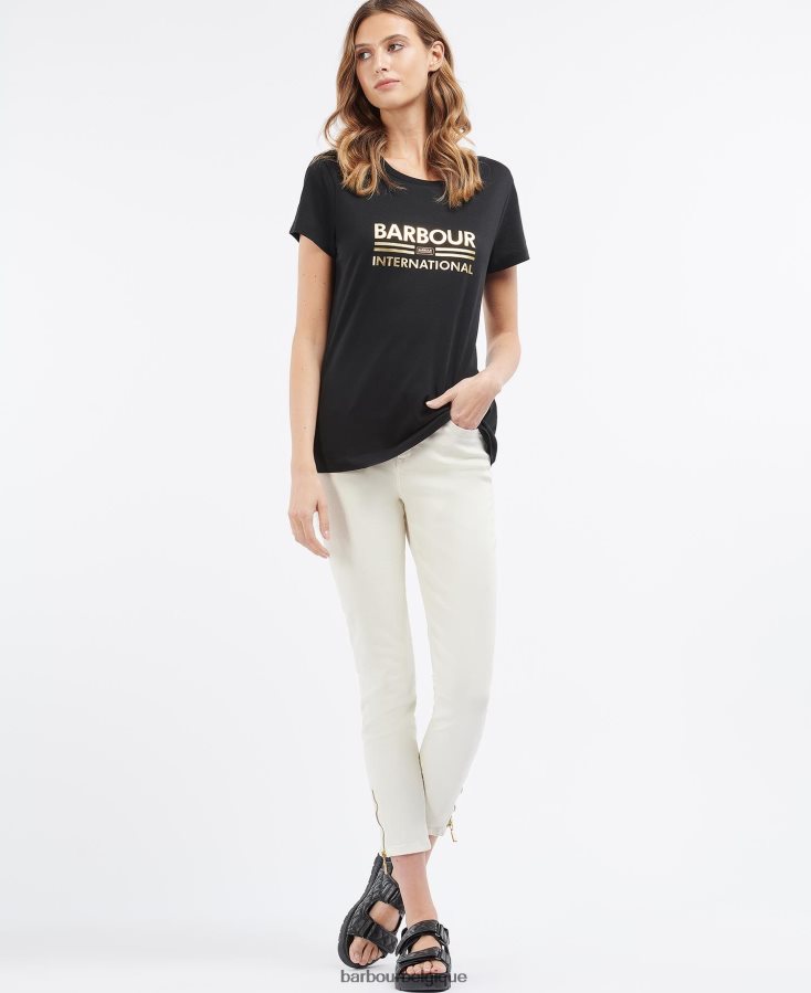 vêtements Barbour t-shirt originaux blanc femmes T2L6ZP1699