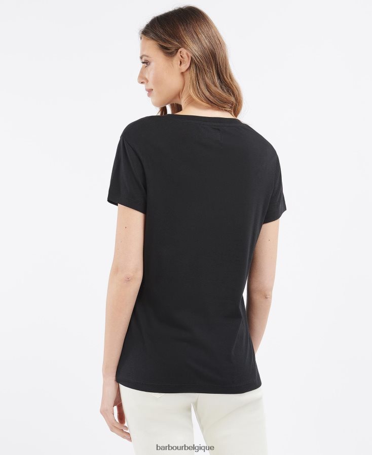 vêtements Barbour t-shirt originaux blanc femmes T2L6ZP1699