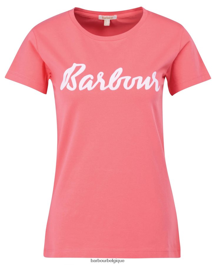 vêtements Barbour t-shirt otterburn marine/blanc femmes T2L6ZP1670