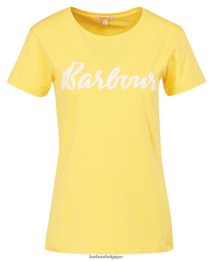 vêtements Barbour t-shirt otterburn marine/blanc femmes T2L6ZP1696