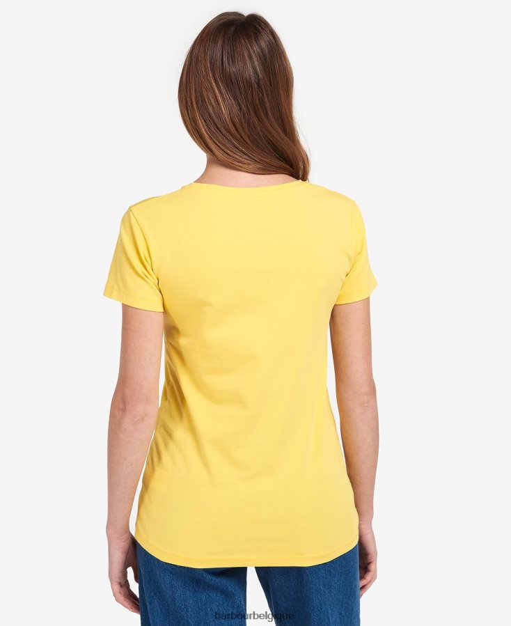 vêtements Barbour t-shirt otterburn marine/blanc femmes T2L6ZP1696