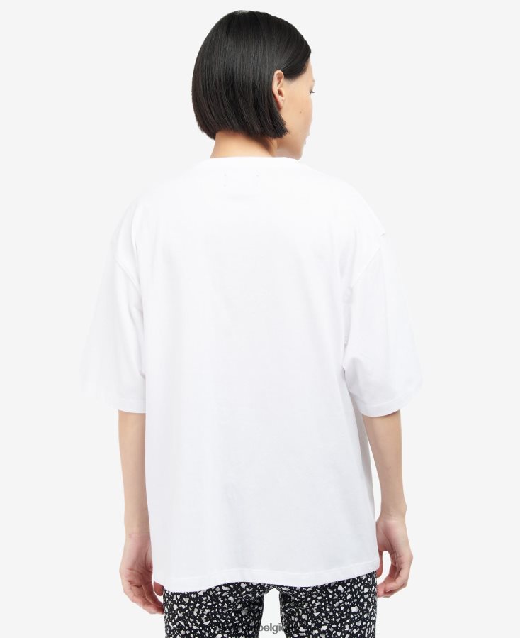 vêtements Barbour t-shirt pavillon blanc optique femmes T2L6ZP1701