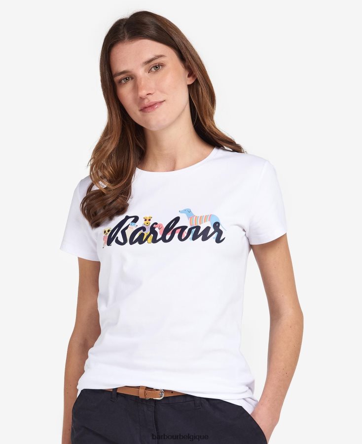 vêtements Barbour t-shirt southport gris clair chiné femmes T2L6ZP1660