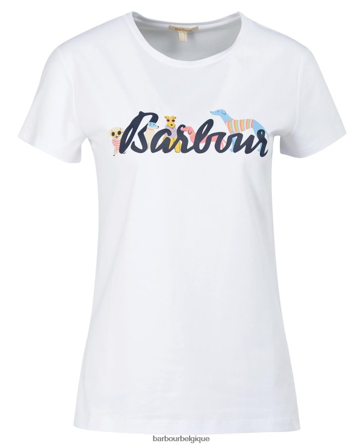 vêtements Barbour t-shirt southport gris clair chiné femmes T2L6ZP1660