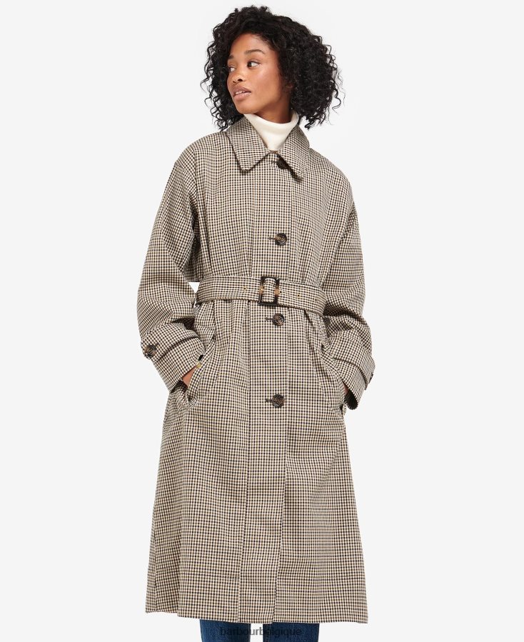 vêtements Barbour trench à carreaux somerland micro carreaux vert peuplier femmes T2L6ZP1525