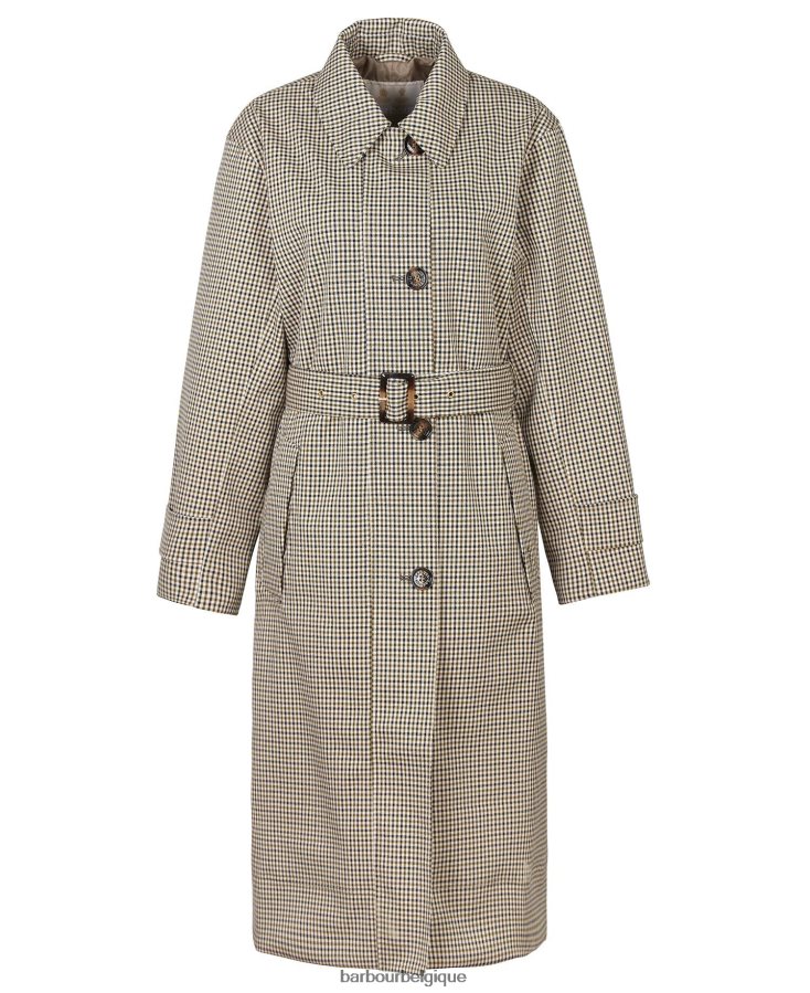 vêtements Barbour trench à carreaux somerland micro carreaux vert peuplier femmes T2L6ZP1525