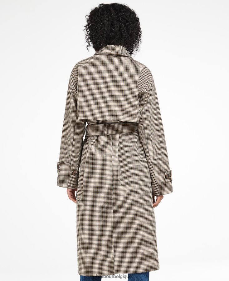 vêtements Barbour trench à carreaux somerland micro carreaux vert peuplier femmes T2L6ZP1525