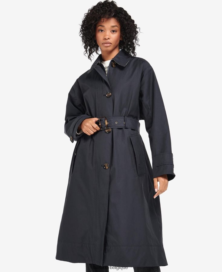 vêtements Barbour trench-coat Somerland marine foncé/peuplier ancien femmes T2L6ZP1533