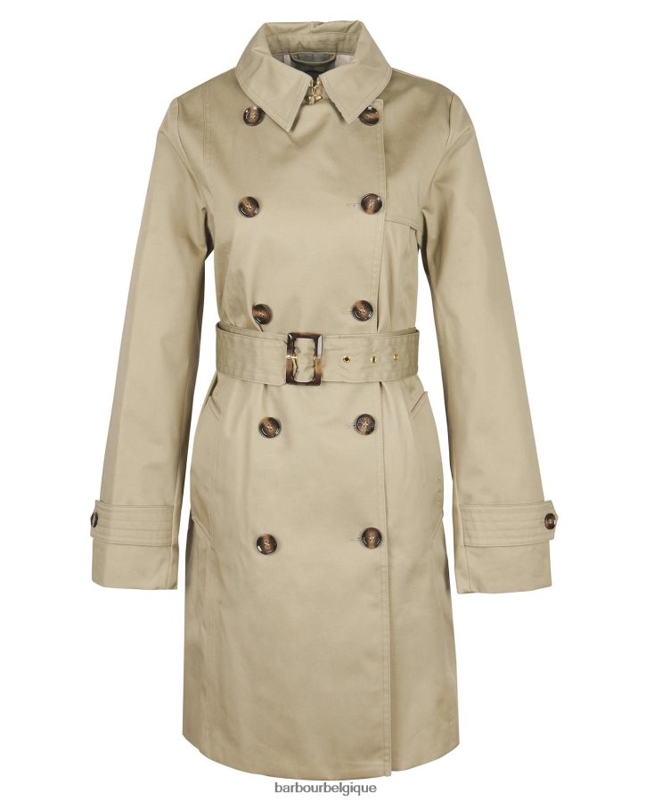 vêtements Barbour trench court imperméable greta marine foncé/peuplier ancien femmes T2L6ZP1526