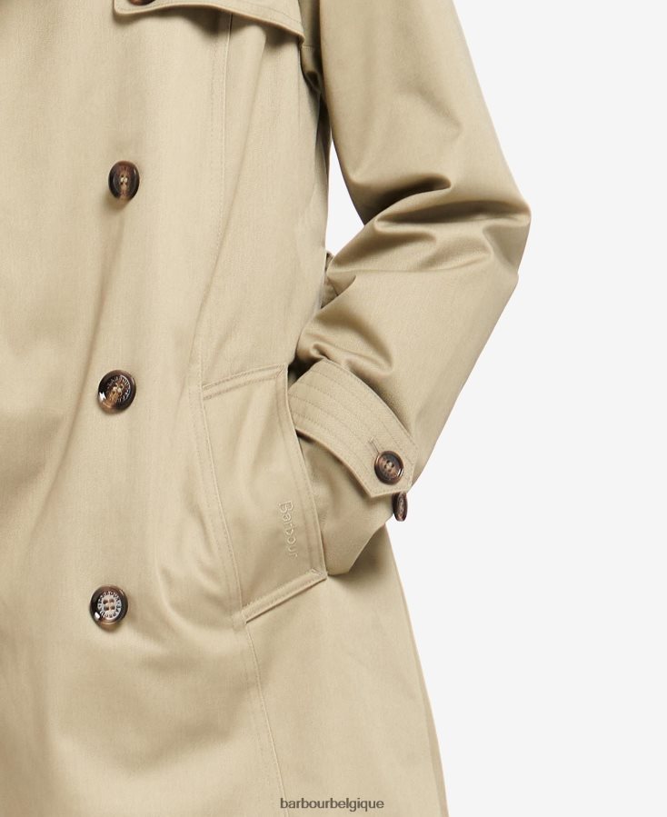 vêtements Barbour trench court imperméable greta marine foncé/peuplier ancien femmes T2L6ZP1526