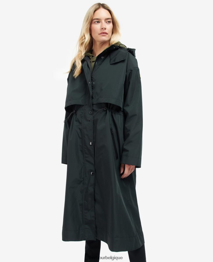 vêtements Barbour trench imperméable crossfields vert palmier femmes T2L6ZP1532