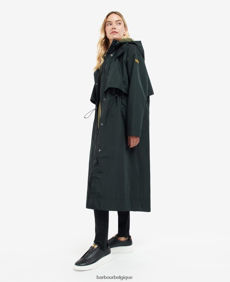 vêtements Barbour trench imperméable crossfields vert palmier femmes T2L6ZP1532