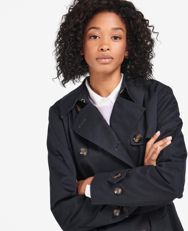 vêtements Barbour trench imperméable greta tartan minuit/palissandre femmes T2L6ZP1531