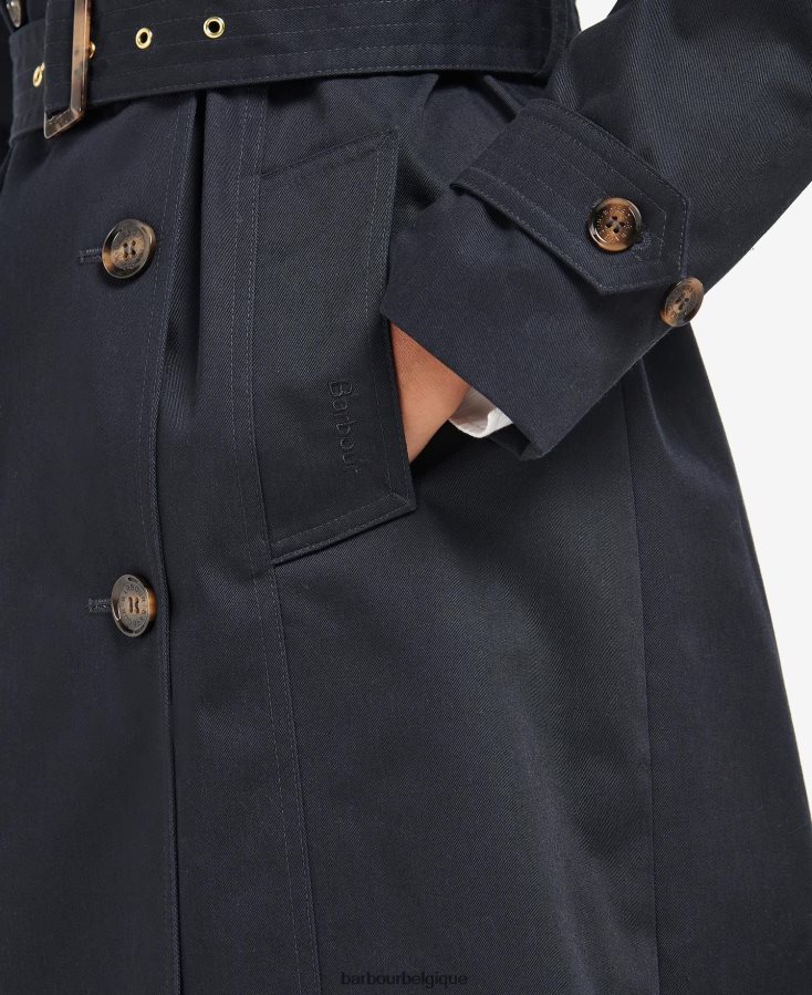 vêtements Barbour trench imperméable greta tartan minuit/palissandre femmes T2L6ZP1531
