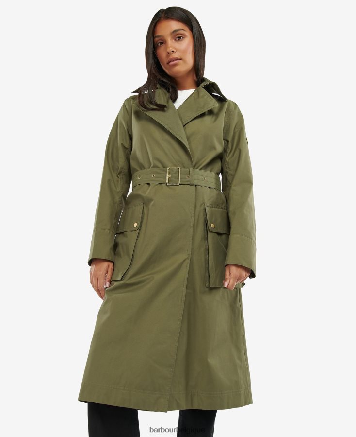 vêtements Barbour trench imperméable à l'eau carreaux noirs/northumberland femmes T2L6ZP1534