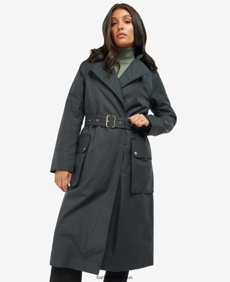 vêtements Barbour trench imperméable à l'eau carreaux noirs/northumberland femmes T2L6ZP1538
