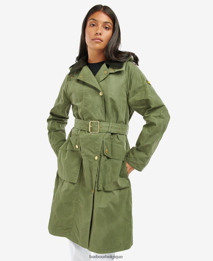 vêtements Barbour trench imperméable rossin carreaux vert nuit/vert nuit femmes T2L6ZP1539