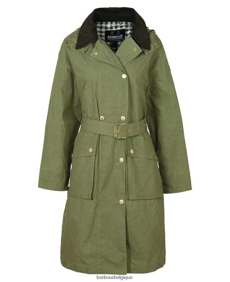 vêtements Barbour trench imperméable rossin carreaux vert nuit/vert nuit femmes T2L6ZP1539