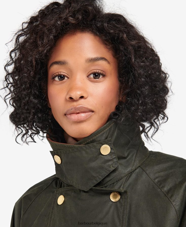 vêtements Barbour veste cirée Bearden archive olive/antique femmes T2L6ZP1371