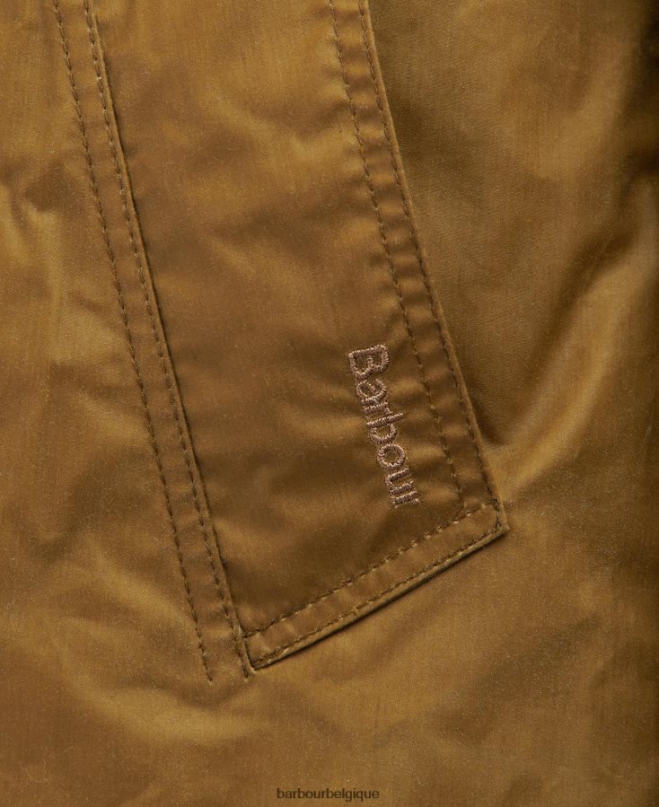 vêtements Barbour veste cirée brora sable/peuplier ancien femmes T2L6ZP1391