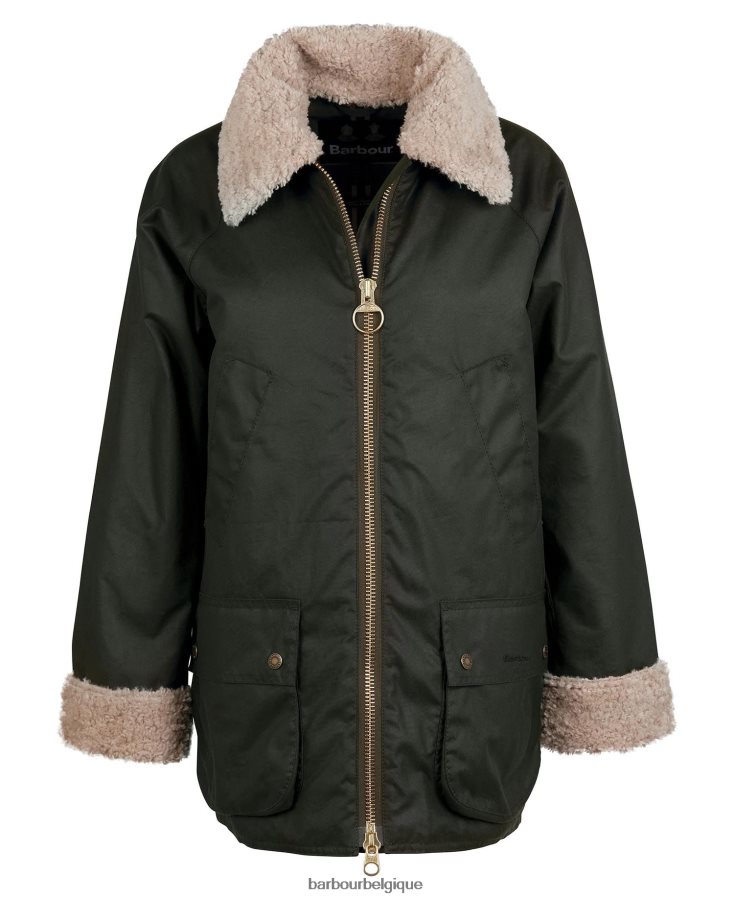 vêtements Barbour veste cirée carloway fougère/tartan classique femmes T2L6ZP1390