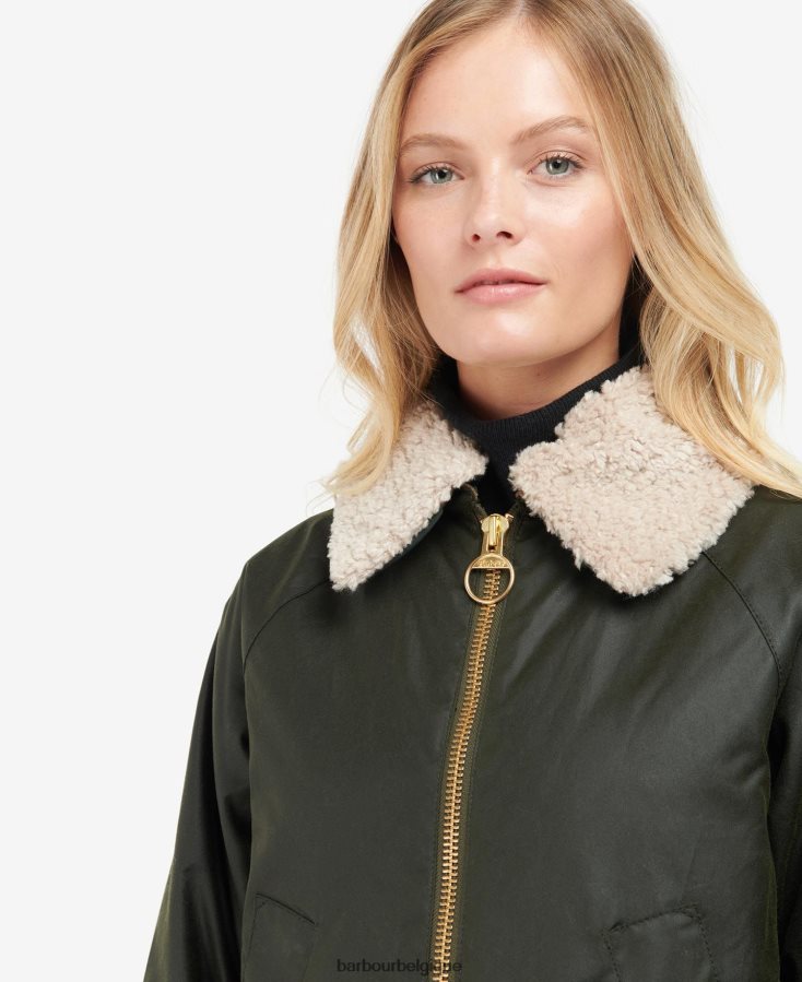 vêtements Barbour veste cirée carloway fougère/tartan classique femmes T2L6ZP1390