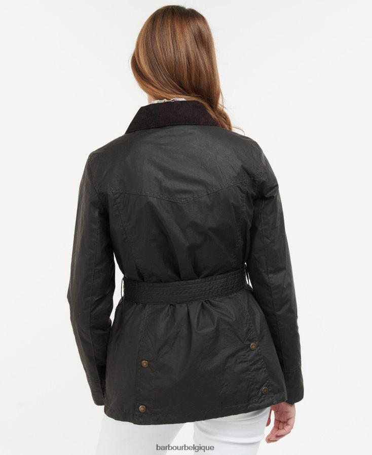 vêtements Barbour veste cirée à ceinture rustique/classique femmes T2L6ZP1394