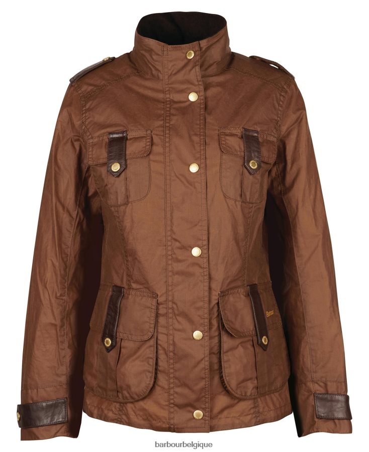 vêtements Barbour veste cirée de défense premium archive olive/antique femmes T2L6ZP1377
