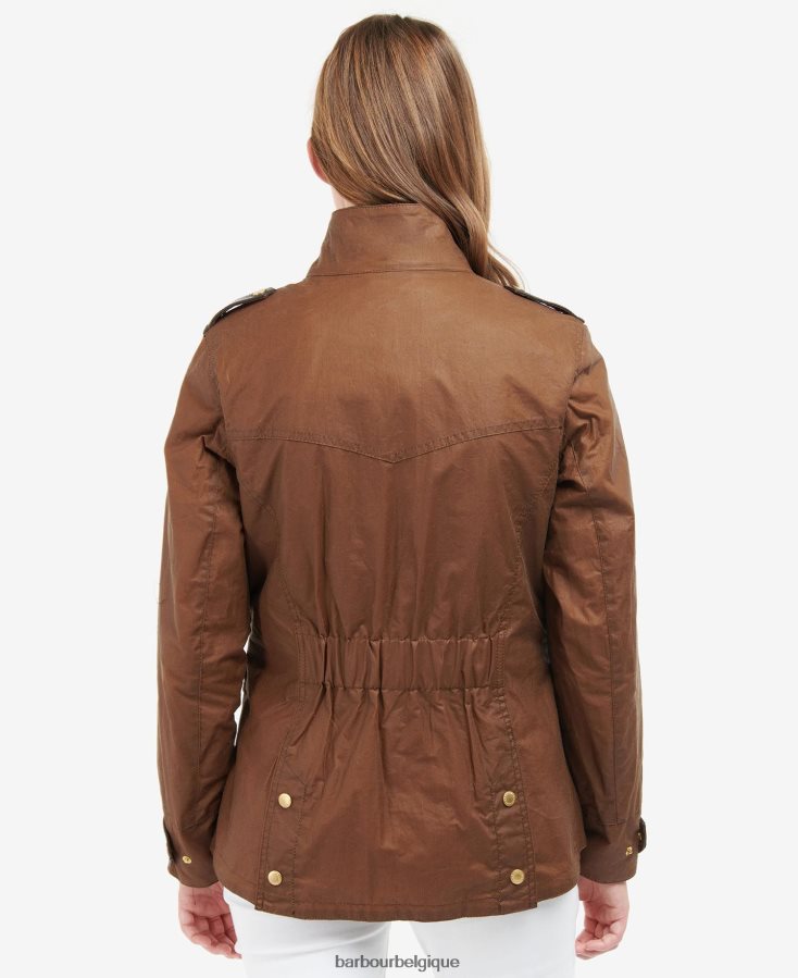 vêtements Barbour veste cirée de défense premium archive olive/antique femmes T2L6ZP1377
