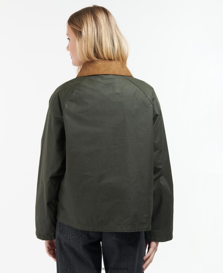 vêtements Barbour veste cirée eddleston archive olive/antique femmes T2L6ZP1367