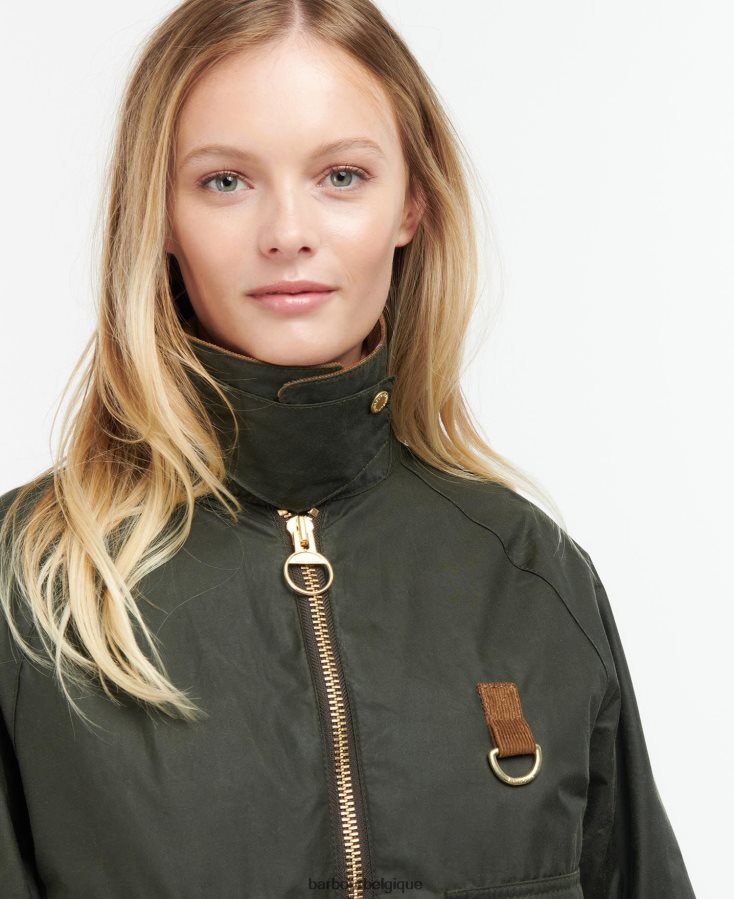 vêtements Barbour veste cirée eddleston archive olive/antique femmes T2L6ZP1367