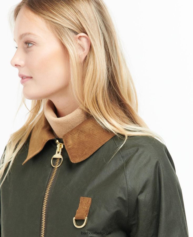 vêtements Barbour veste cirée eddleston archive olive/antique femmes T2L6ZP1367