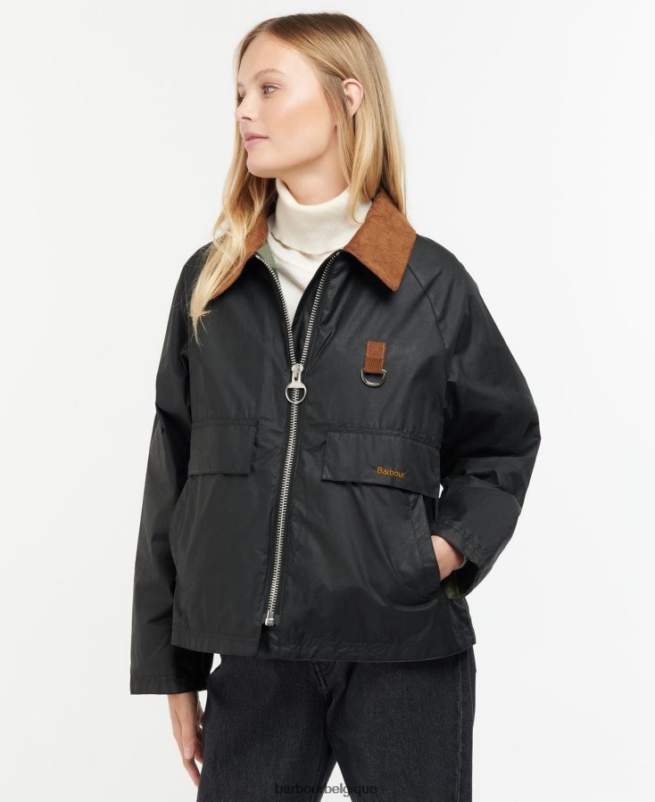 vêtements Barbour veste cirée eddleston archive olive/antique femmes T2L6ZP1383